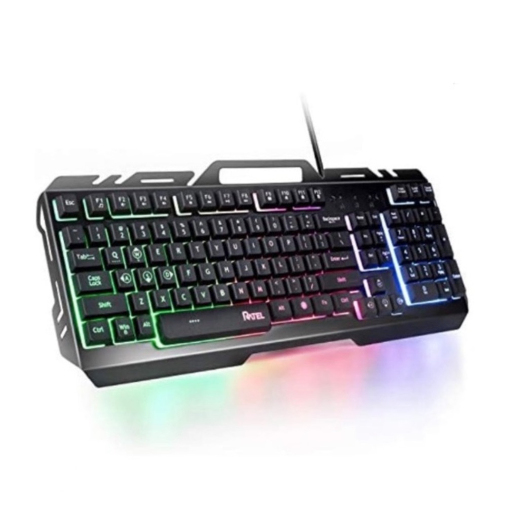 NEW Colorful Rainbow Black & RGB LED Backlit USB Computer Wired Gaming Keyboard